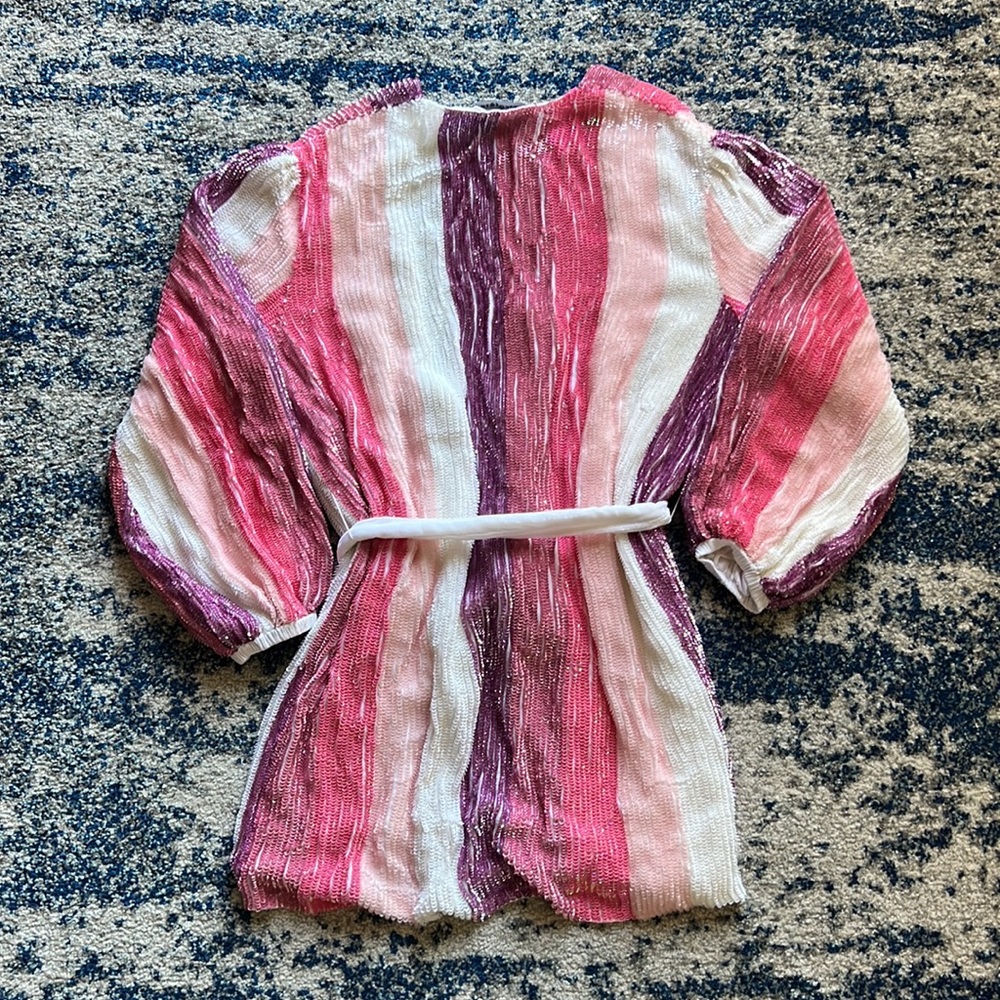 retrofete Gabrielle Dress in Multi Pink Stripe - Picture 12 of 14